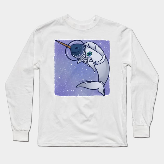 space narwhal Long Sleeve T-Shirt by Galaxxi